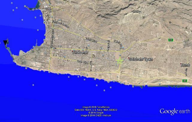 propagation of the tsunami wave and deformation of the sea level at 20 minutes after tsunami generation (c), inundation tsunami on Chabahar port at 20 minutes after generation (d). 4.