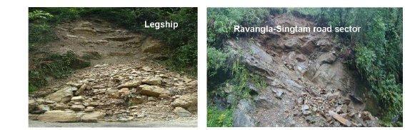Fig. Landslides in Sikkim during 2011