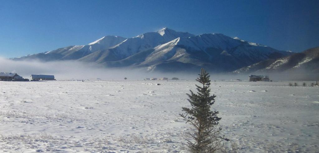 Photo 3: The photo above shows snowpack on top of Mount Princeton, one of Colorado s 14,000ft mountains. The temperature this morning was -18 degrees. Photo credit goes to Colorado Guy.