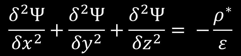 Poisson equation interaction between the surface charge and the counter-ions is quantitatively described by the Poisson equation, which relates the electrical potential Y(x, y, z) due