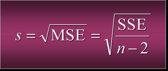 5.3. An estimate of σ 2 The mean square error (MSE) provides the estimate of σ 2, and the notation s 2 is also used.