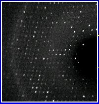 X-ray crystallography A diffraction pattern: the white spots are the