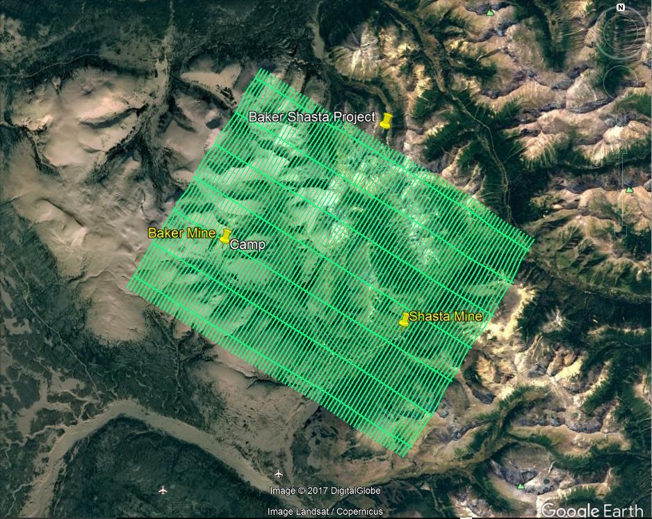 Helicopter ZTEM-Magnetic-Radiometric Surveys FOR EPITHERMAL SULPHIDATION GOLD over BAKER-SHASTA PROPERTY, Toodoggone Region, North-Central BC.