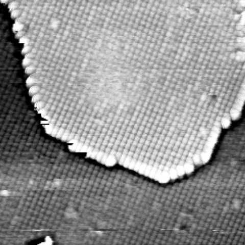 3.4. Results and Discussions 41 Figure 3.4: Scanning tunneling microscopy image of plateau region on ScN(001).