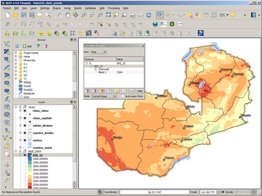 11.1.3 Project in QGIS and ARCGIS format Selected vector and raster data files are integrated into the QGIS project with colour schemes and annotation