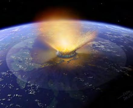 Chicxulub 10 km diameter asteroid or comet Impact resulted in a 1 billion MT blast Blasted a crater 170 km wide and 8