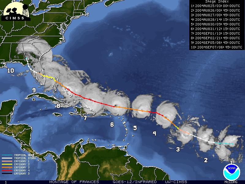 I. Synoptic History Hurricane Frances developed from a tropical wave from the coast of Africa on 21 August, 2004, and gradually became organized into a tropical depression near 0000UTC 25 August.