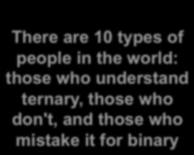 There are 10 types of people in the world: those who understand