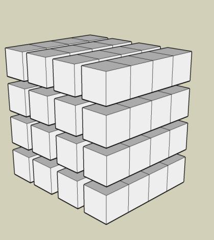 (Gedankenexperiment): cube of material, side length 1 cm perform S cuts