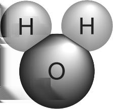 36. Which substance is an ionic solid? 38. The diagram below shows the chemical structure of water. A. LiCl B. HCl C. Ne D. Fe What can be concluded about the structure of water? A. It is an atom made up of two elements.