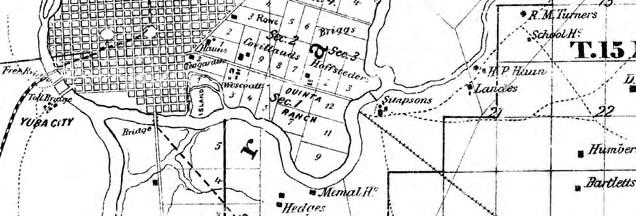 1859 map: (a) a channel southeast of the main channel around the area