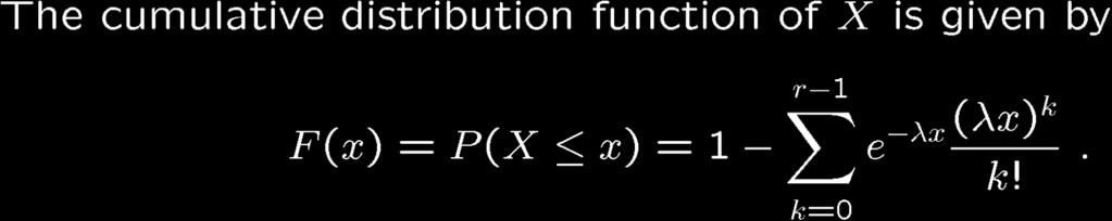Erlang Distribution Actually X can be