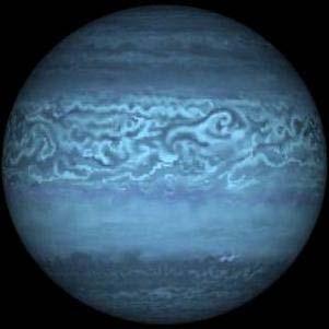 2 Hydrogen (83%) Helium (15%) Methane (2%) The Outer Planets: Neptune Mass(kg): 1.024e+26 Mass (earths): 1.7e1 Eq.