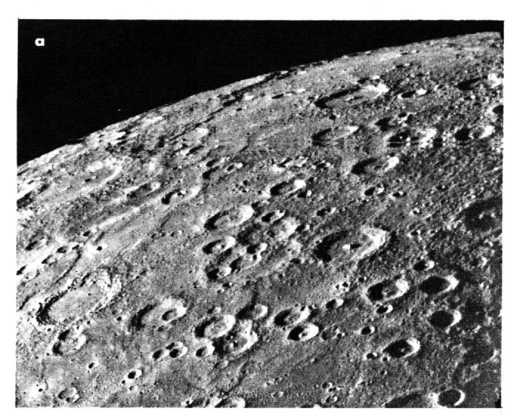 The largest basin observed so far on Mercury is centered at ~ 195 W,30N (Fig. 2) and has many of the characteristics of the lunar Imbrium basin.