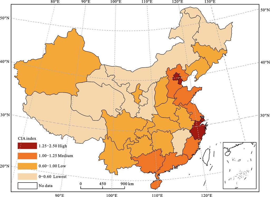 HONG Jin et al. Creative Industries Agglomeration, Regional Innovation and Productivity Growth in China 261 Fig.