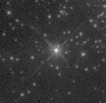 Bright star viewed with ground-based telescope Same star viewed with Hubble Space
