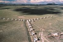 Figure 5.37A The Very Large Array is a Y-shaped array of 27 identical, 25 m dishes on railroad tracks. Electric cables connect the dishes. Each of the three sections of the Y is about 20 km long.