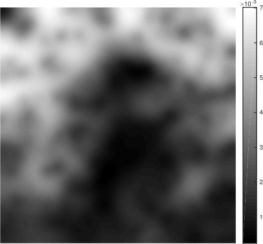J. Imaging 2018, 4, 12 22 of 34 (a) (b) (c) (d) (e) (f) (g) Figure 8. Reconstruction from blurry and noisy data. (a) Blurry and noisy observation; (b) paps with pdn with η = 0 (PSNR: 24.281; MSSIM: 0.