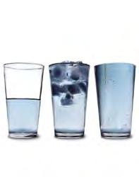 Continental Ice Versus Floating Ice Shelf: You will need two clear glasses and some ice. Put 4 ice cubes in one glass and fill to two thirds full with water.