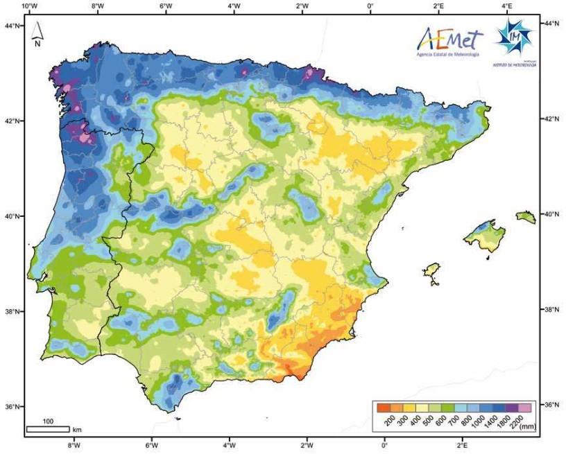 Precipitation (mm) Source: Iberian Climate