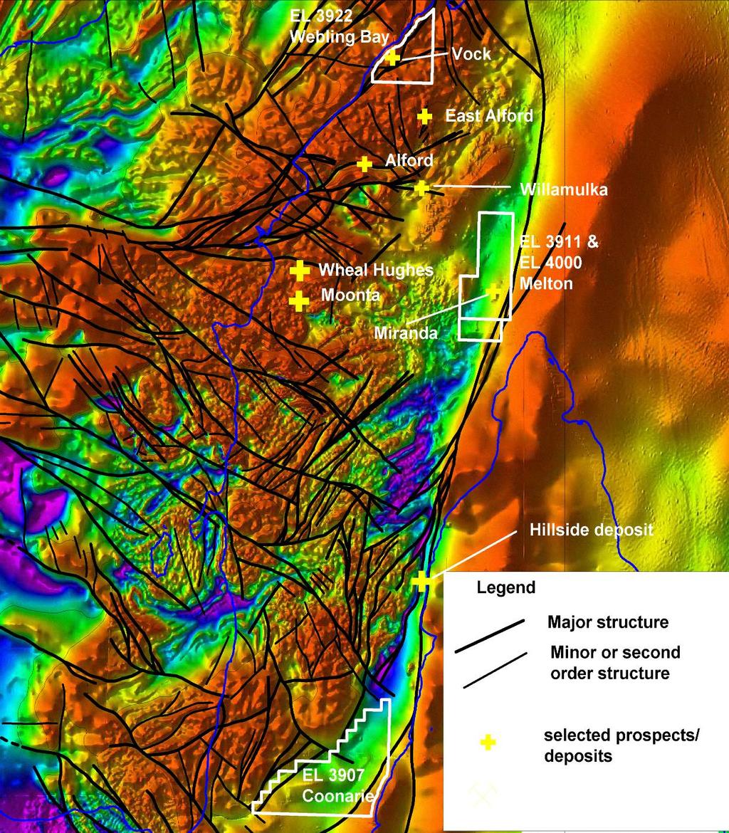 Figure 4. Monax projects, Yorke Peninsula, South Australia (Note - Monax has a 50:50 joint venture at Melton with Marmota Energy).