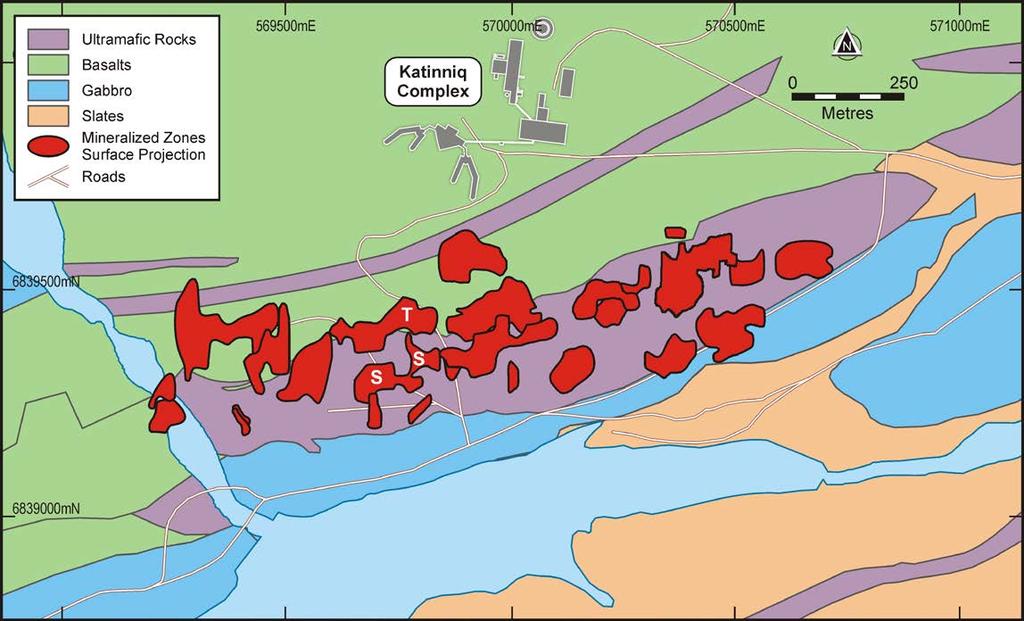 A Rare Discovery Similarities to World Class Raglan Deposits Cathedrals mineral system has important similarities to the Raglan Ni-Cu deposits in Canada (over 1 million tonnes of contained nickel):