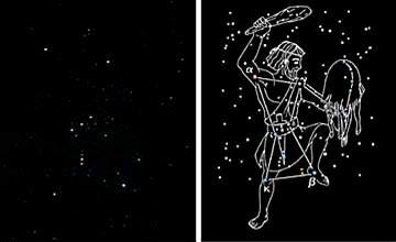 An example of a constellation: Orion the Hunter This