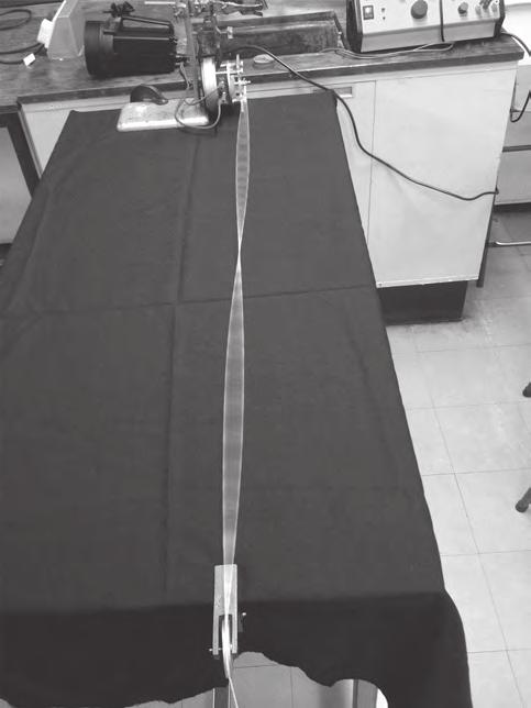 (b) The length of string between the vibration generator and the fixed end is 1.8 m. The string is vibrating with a frequency of 330 Hz.