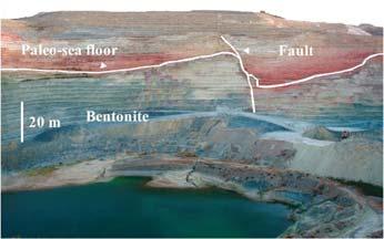 Bentonite deposit formed from pyroclastic flow (Milos) Newspaper Headline in April 2010 Volcanic activity Ordovician K- Bentonites K-Bentonites
