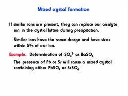 Important Mixed Crystalline Factors for Gravimetric