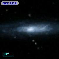 NGC 5523 This barred spiral is inclined from edge-on by 17* and appears to have a slight