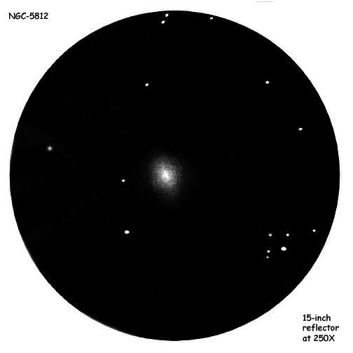 NGC 5812 This bright elliptical galaxy lies 1* due north of Delta Lib.