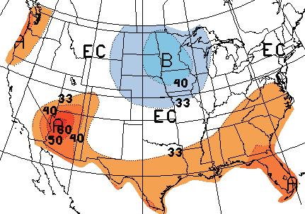 This forecast is consistent with an observed trend towards higher temperatures across much of the Western U.S., which is a large part of the basis for the seasonal forecast.