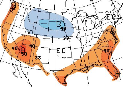 The NOAA-CPC outlooks are a 3-category forecast based Source: NOAA Climate Prediction Center largely on the status of El Niño and recent trends.