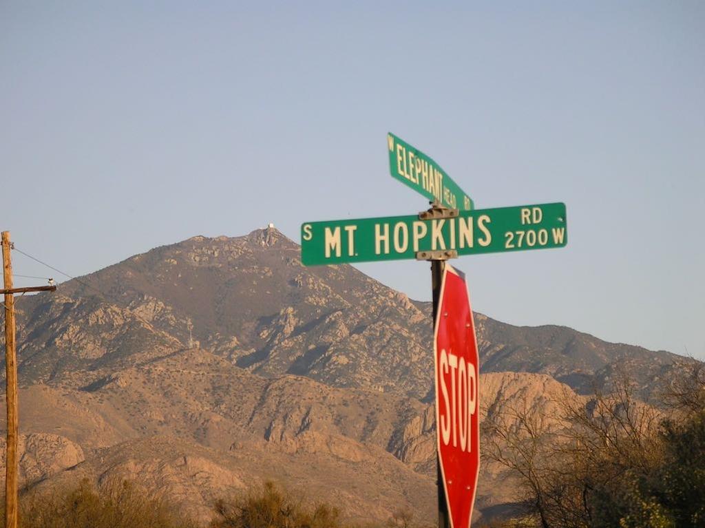 Mount Hopkins ~40 miles south of