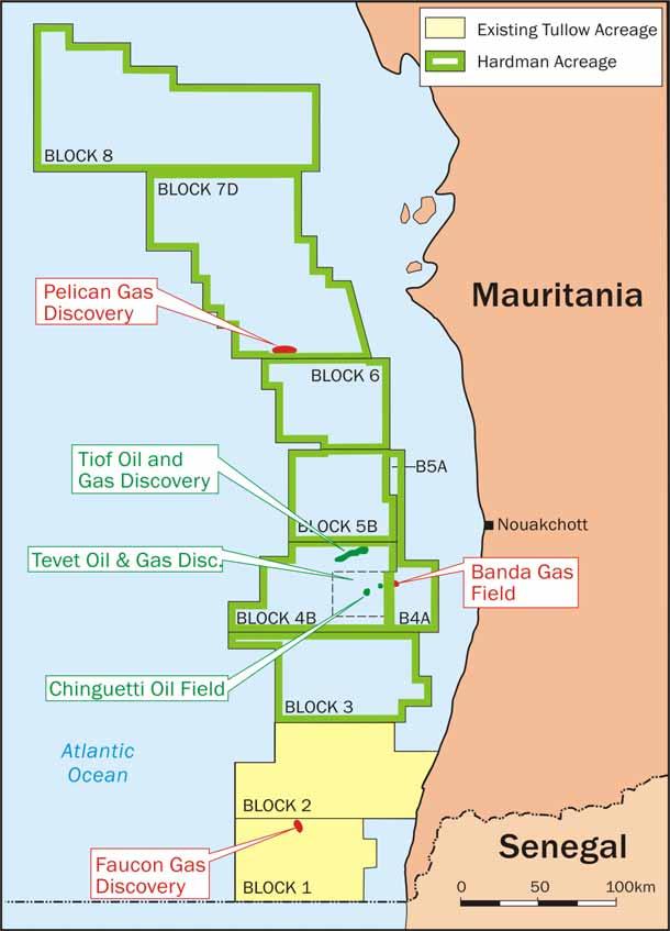 Exploration and Production Activity in Mauritania Production and Development 18% 16.