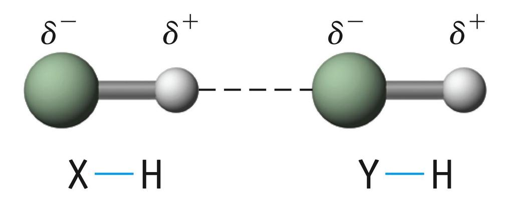 Hydrogen Bonding A special form of dipole-dipole attraction, which enhances