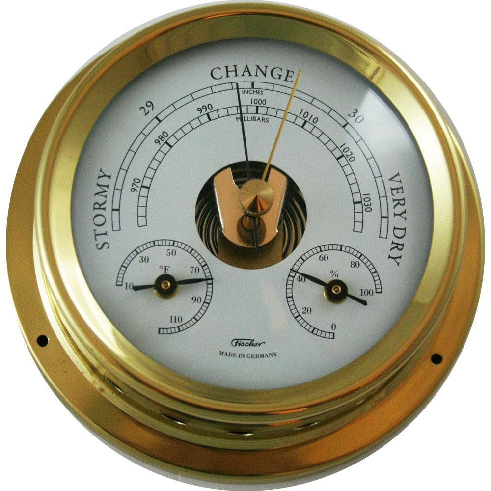 Fischer 1508BTH-45 5" Brass Barometer with Temperature & Humidity User Manual Table of Contents 1. Introduction... 2 2. Care and Cleaning... 2 3. Barometer Operation... 2 3.1 How the aneroid barometer works.