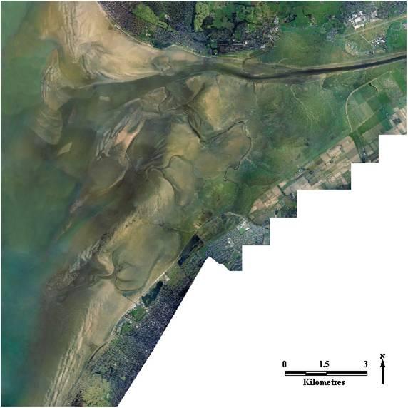 Ribble Navigation Channel Marshside Marshes Bog Hole Channel Southport Pier Figure 2.2: Aerial photograph of the Marshside Salt Marshes.