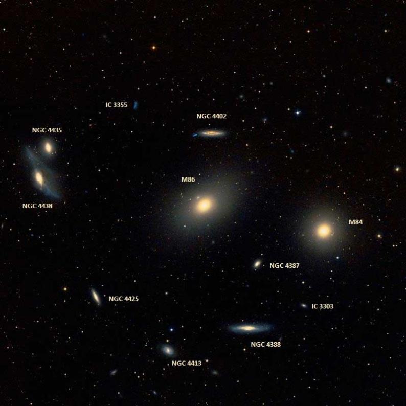 supergiant elliptical galaxy in the constellation Virgo.