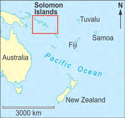GCSE GEOGRAPHY Sample Assessment Materials 18 (c) Study the map and the information about the Solomon Islands. Map 3.