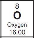 ) Using the Periodic Table square that you see, draw the Bohr diagram for oxygen (just draw the electrons). a.) b.