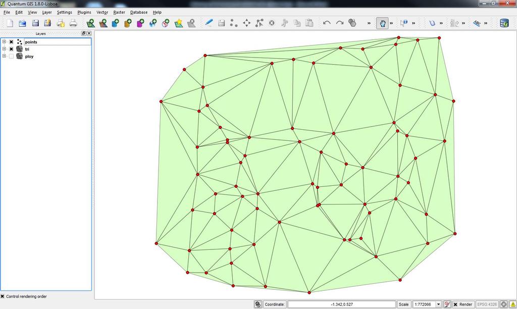 After Processing Triangulation Polygons Used for Modeling