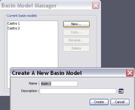Chapter 2 Developing an HMS Project Figure 13. Create a new basin model.