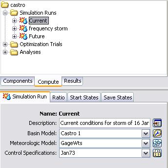 Chapter 2 Developing an HMS Project selecting the Compute Create Simulation Run menu option.