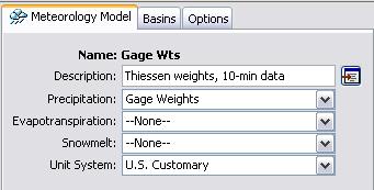 Click the New button in the Meteorologic Model Manager window.