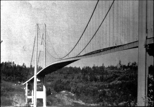 The Tacoma Narrows Bridge Failure On November 7, 1940, at approximately 11:00 AM, the first Tacoma Narrows