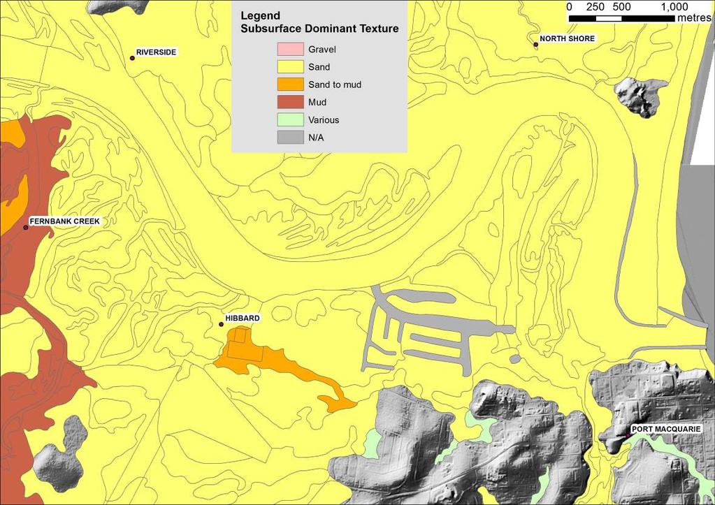Surface dominant texture map, Port Macquarie area Figure 7.