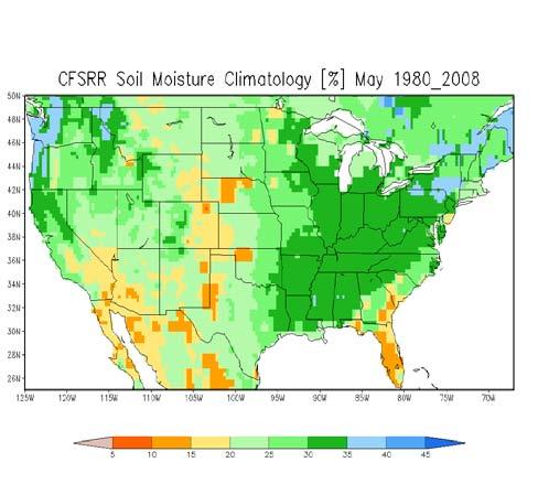 CONUS soil moisture May climatology