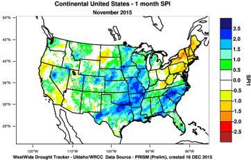 GPM Precipitation Anomaly vs SPI - 2015 GPM Jan Feb Mar Apr May Jan Feb